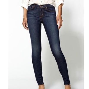 J Brand skinny leg dark vintage midrise jeans